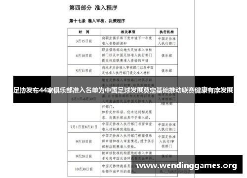 足协发布44家俱乐部准入名单为中国足球发展奠定基础推动联赛健康有序发展 足协发布44家俱乐部准入名单为中国足球发展奠定基础推动联赛健康有序发展